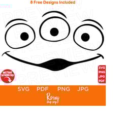 alien face toy story svg disneyland ears svg, cut file cricut, silhouette, family vacation svg, family trip svg, vacay m