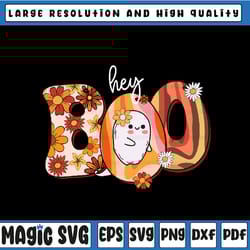 hey boo png, retro halloween ghost png, boo halloween png, ghost, digital download, sublimation design
