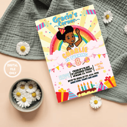 personalized file gracie's corner birthday invitation | gracie's printable | gracies corner invite | invite instant down