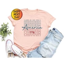 america shirt, america the land of the free because of the brave, freedom shirt, america shirt, brave shirt, land of the