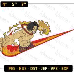 inspired anime embroidered sweatshirt, nike x ace one piece embroidered sweatshirt, custom anime embroidered hoodie, inspired anime embroidered crewneck, anime gift, embroidered gift