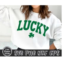 lucky svg, happy go lucky svg, lucky png, shamrock svg, st patricks day svg, irish svg, lucky varsity, digital downlod p