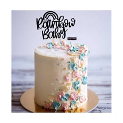 rainbow baby cake topper svg, baby shower cake topper svg, miracle baby svg, cake topper cut file, baby cake topper svg,