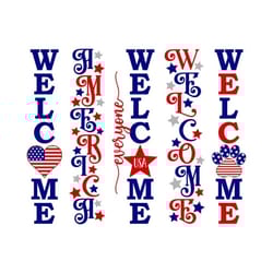porch sign svg bundle, welcome svg, 4th of july porch sign svg, digital download/cut files, sublimation, clip art (5 svg
