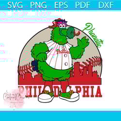 vintage phillie phanatic cartoon baseball svg file for cricut