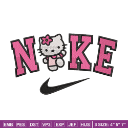 cute kawaii hello kitty nike embroidery design, logo embroidery, nike design, logo design, logo shirt, digital download