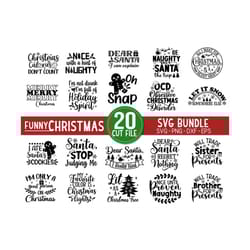 naughty christmas svg bundle, funny christmas cut file, silly christmas saying, ornament, merry christmas quotes shirt,