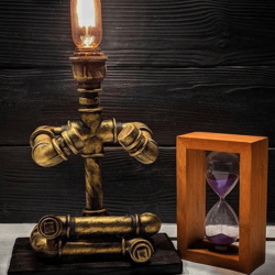 Artisan Glow: Handcrafted Monk Table Lamp - Illuminate Your Space with Tube Elegance