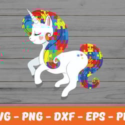 embrace different unicorn autism awareness piece puzzle