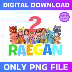 cocomelon personalized name and ages, cocomelon family png, coco melon png, cocomelon printable cocomelon birthday png