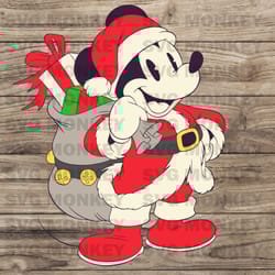 disney vintage santa mickey mouse svg cutting digital file svg eps dxf png