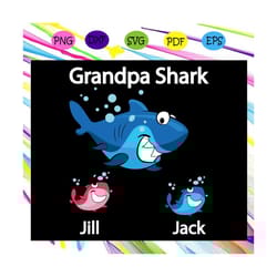 grandpa shark svg, fathers day svg, fathers day gift, fathers day lover, gift for grandpa, shark svg, shark lover, shark