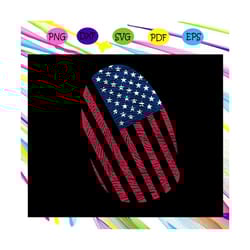 fingerprint american flag, america 4th of july patriotic svg, american svg, 4th of july svg, fourth of july svg, patriot