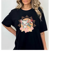 adorable hei hei and pua shirt, disney moana shirt, disney family shirt, disneyland shirt, disney world shirt, disney sh