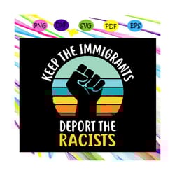 keep the immigrants deport the racists svg, black lives matter science is real antiracism svg, black lives matter svg, b