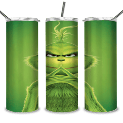 Grinch Face Png, Grinch Png, Christmas Tumbler Wrap, Grinch Christmas Tumbler Design 20oz/30oz PNG instant download