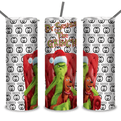 Grinch Gucci Png, Grinch Png, Christmas Tumbler Wrap, Grinch Christmas Tumbler Design 20oz/30oz PNG instant download