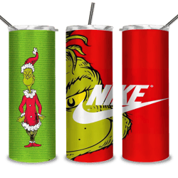 Grinch Nike Png, Grinch Png, Christmas Tumbler Wrap, Grinch Christmas Tumbler Design 20oz/30oz PNG instant download