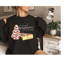 christmas tree cake sweatshirt, little debbie christmas tree cake shirt, christmas cake shirt, tis the season christmas