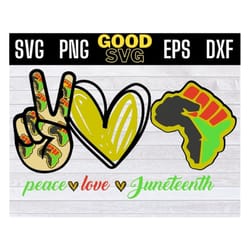peace love juneteenth svg png dxf eps cricut,celebrate juneteenth svg,black history svg,june 19 1865,free-ish juneteenth