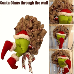 1pc, christmas home decoration, christmas tree decoration front door courtyard garland door hanging christmas door hang