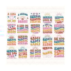 retro summer svg bundle, summer svg, beach svg, summertime svg, funny beach quotes svg, summer quotes svg, svg files for