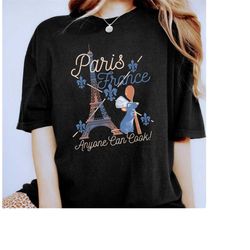 Disney Pixar Ratatouille Remy Paris France Poster Shirt, Disneyland Vacation Trip, Unisex T-shirt Family Birthday Gift A