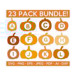 pumpkin monogram svg bundle, pumpkin svg, pumpkin vector, halloween svg, pumpkin shirt svg,fall clipart,autumn clipart,cut file for cricut