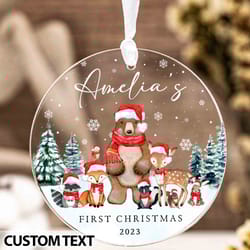 personalized baby first christmas ornament, new baby christmas gift, baby keepsake