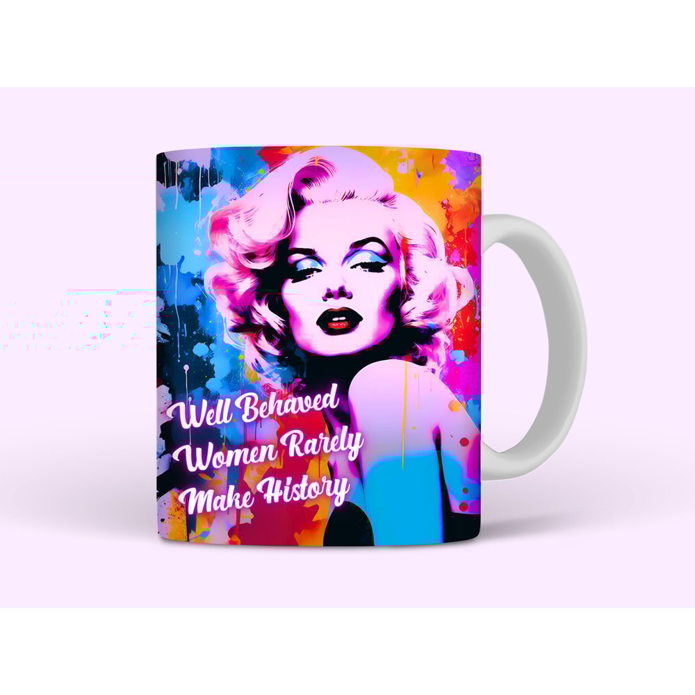 Marilyn Monroe Mug Wrap, 11oz and 15oz Mug Sublimation Design, Graffiti Style Inspirational Pop Art Cool Mug PNG, Instant Digital Download - 1.jpg
