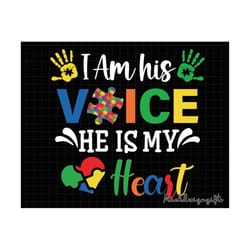 i am his voice he is my heart svg, autism awareness, 2nd april svg, autism svg, autism puzzle svg, puzzle piece svg, autism support