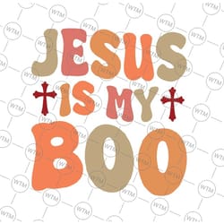 je-sus is my boo svg, ch-ris-tian funny halloween retro groovy svg, happy halloween png, digital download
