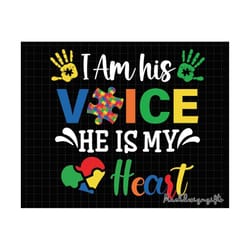 i am his voice he is my heart svg, autism awareness, 2nd april svg, autism svg, autism puzzle svg, puzzle piece svg, aut