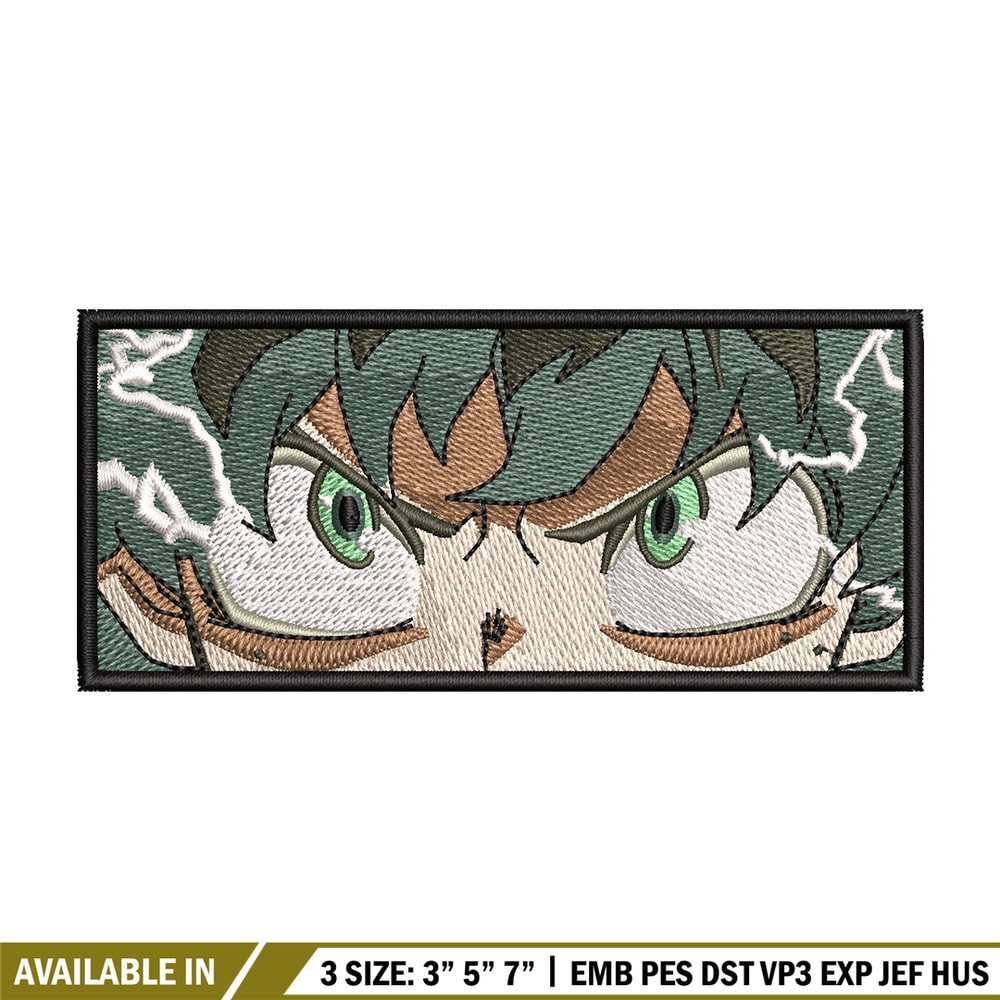 Deku eyes embroidery design, Mha embroidery, Anime design, Embroidery shirt, Embroidery file, Digital download.jpg