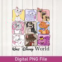 walt disney world the aristocats characters group png, marie aristocats png, marie duchess png, disney marie cat png