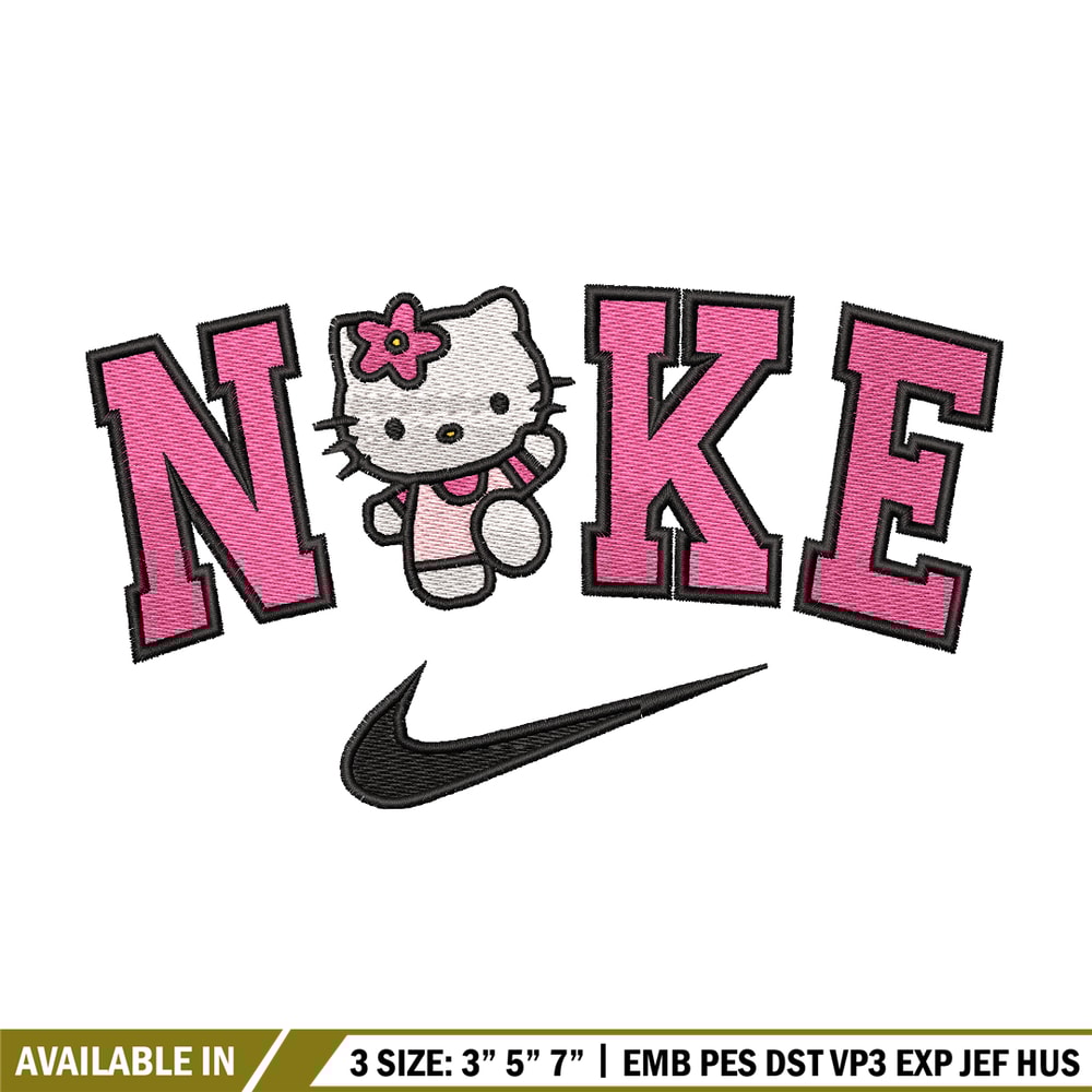 Hello Kitty Nike embroidery design, Hello Kitty embroidery, nike design, logo design, logo shirt, Digital download.jpg