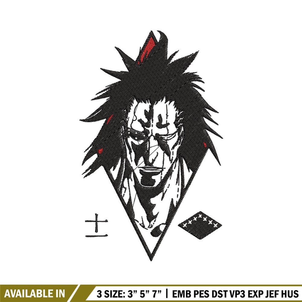 Kenpachi embroidery design, Bleach embroidery, Anime design, Embroidery shirt, Embroidery file, Digital download.jpg