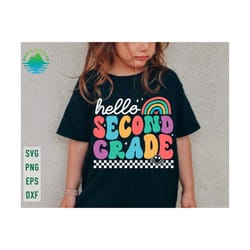 hello second grade svg, 2nd grade svg, second grade svg, back to school svg, first day of school svg, hello 2nd grade, second grade shirt