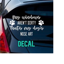 dog nose art 002 decal | dog heart window decal | pet car decal | love my dog | car decal | window decal | outdoor sticker