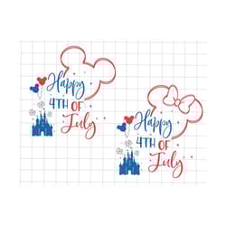 bundle happy 4th of july svg, mouse and friends 4th of july svg, american freedom, red white and blue, independence day, patriotic