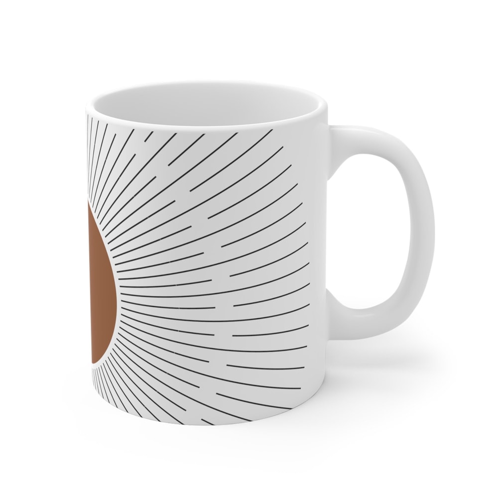 Bohemian Geometric Abstract Art On Mug Minimalist Boho Mid Century Abstract Art Ceramic Mug Abstract Mug Design Office Mug Gift Idea - 5.jpg