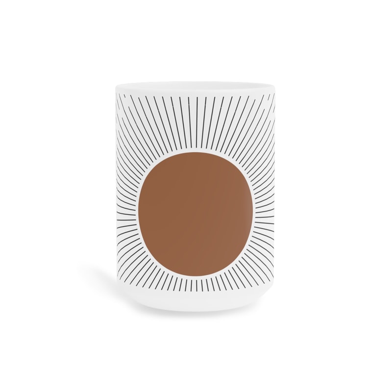 Bohemian Geometric Abstract Art On Mug Minimalist Boho Mid Century Abstract Art Ceramic Mug Abstract Mug Design Office Mug Gift Idea - 7.jpg