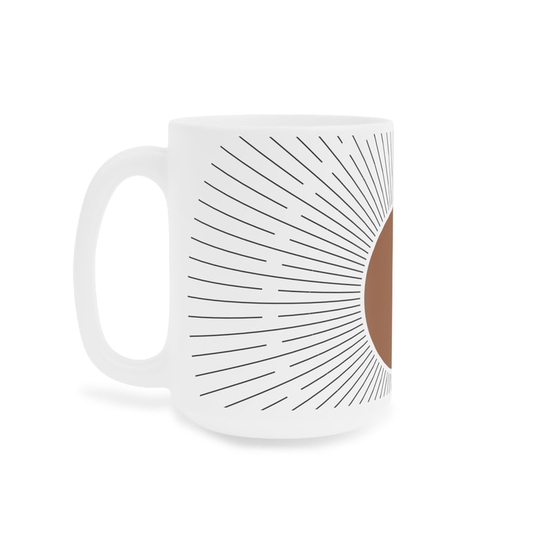 Bohemian Geometric Abstract Art On Mug Minimalist Boho Mid Century Abstract Art Ceramic Mug Abstract Mug Design Office Mug Gift Idea - 8.jpg