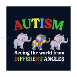 elephant seeing the world from different angles svg, autism svg, autism awareness svg, awareness svg, autism elephant sv