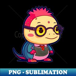 cute axolotl philosopher - PNG Sublimation Digital Download - Bold & Eye-catching