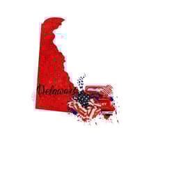 delaware state map, us state map, 4th of july png, american flag, american state map, military sublimation, delaware png clipart