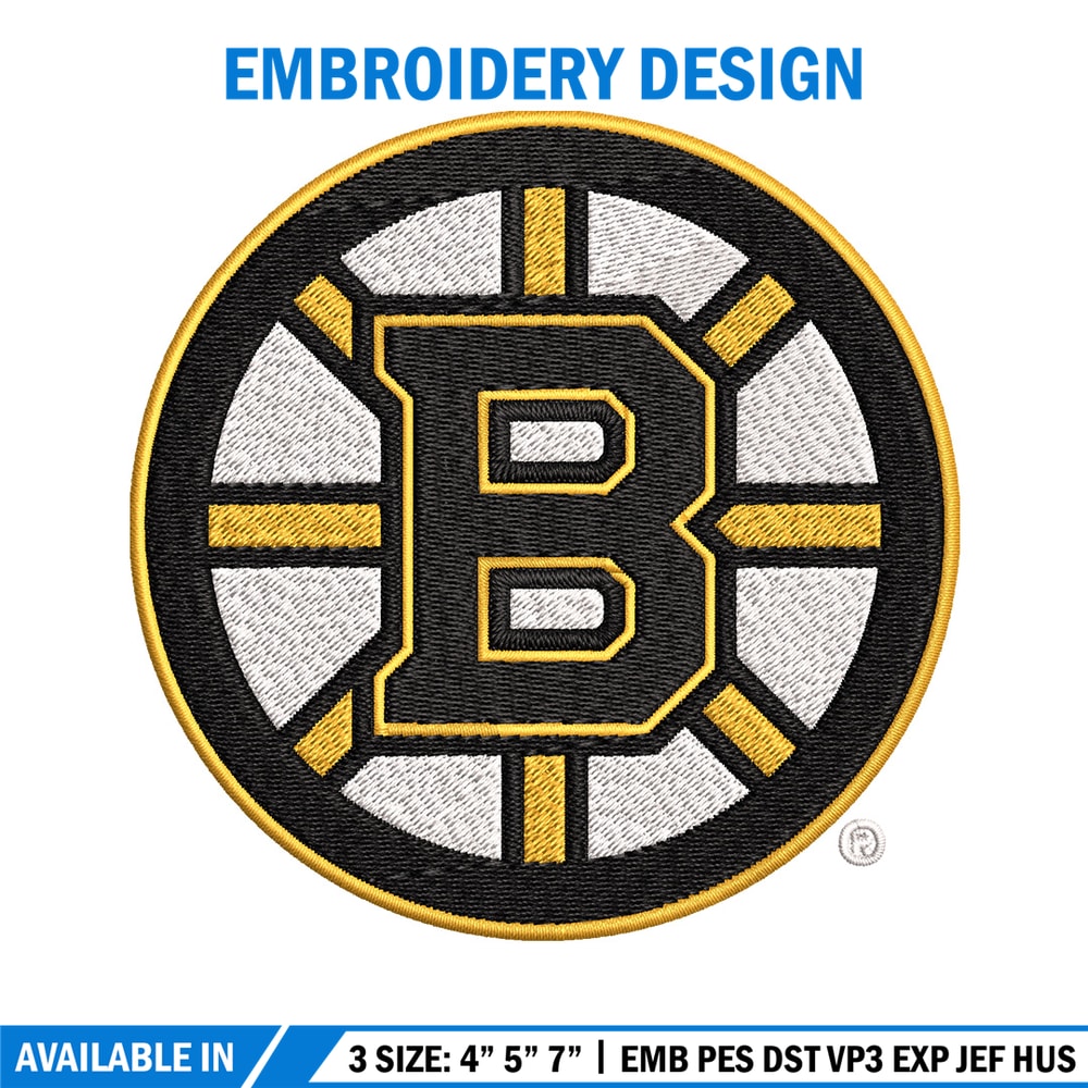 Boston Bruins Embroidery Design, Logo Embroidery, NHL Embroidery, Embroidery File, Logo shirt, Digital download.jpg
