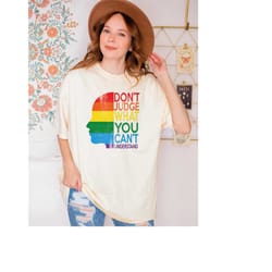 comfort colors don't judge what you can't understand shirt, lgbt support shirt, lgbt pride tshirt, ls466