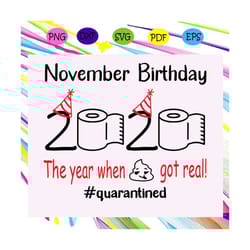 november birthday 2020 svg, the year when shit got real svg, quarantined svg, born in november svg, born in november, bi