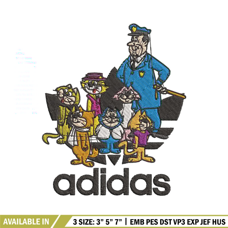 Cats cartoon adidas Embroidery Design, Adidas Embroidery, Embroidery File, Brand Embroidery, Logo shirt, Digital download.jpg
